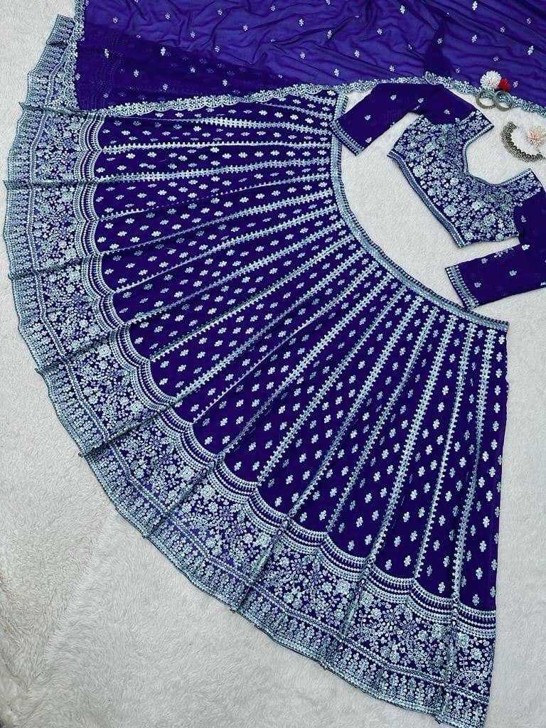 Ynf Georgette KESH540 34 Lehengas Wholesale Embroidered Lehenga Manufacturer