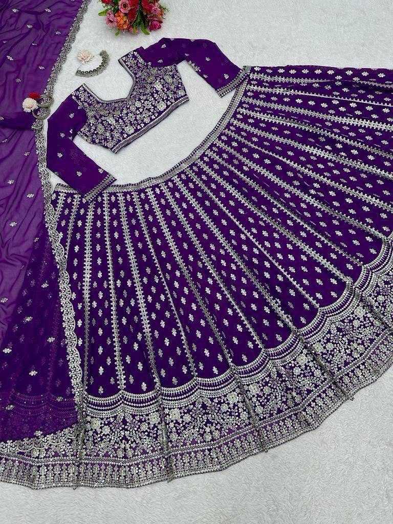 Ynf Georgette KESH540 34 Lehengas Wholesale Embroidered Lehenga Manufacturer