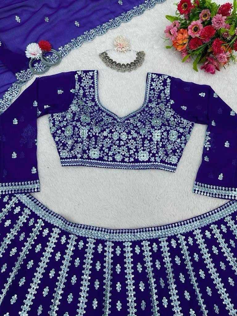 Ynf Georgette KESH540 34 Lehengas Wholesale Embroidered Lehenga Manufacturer