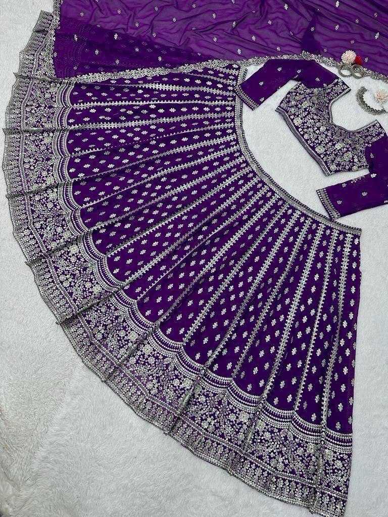Ynf Georgette KESH540 34 Lehengas Wholesale Embroidered Lehenga Manufacturer