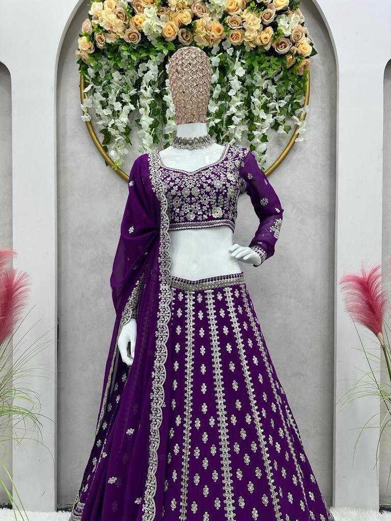 Ynf Georgette KESH540 34 Lehengas Wholesale Embroidered Lehenga Manufacturer