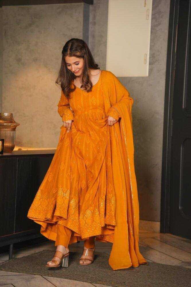 Ynf Georgette KESH544 206 Gowns Wholesale Fancy Gowns Embroidery Gowns Anarkali Gown Party Gowns Manufacturer