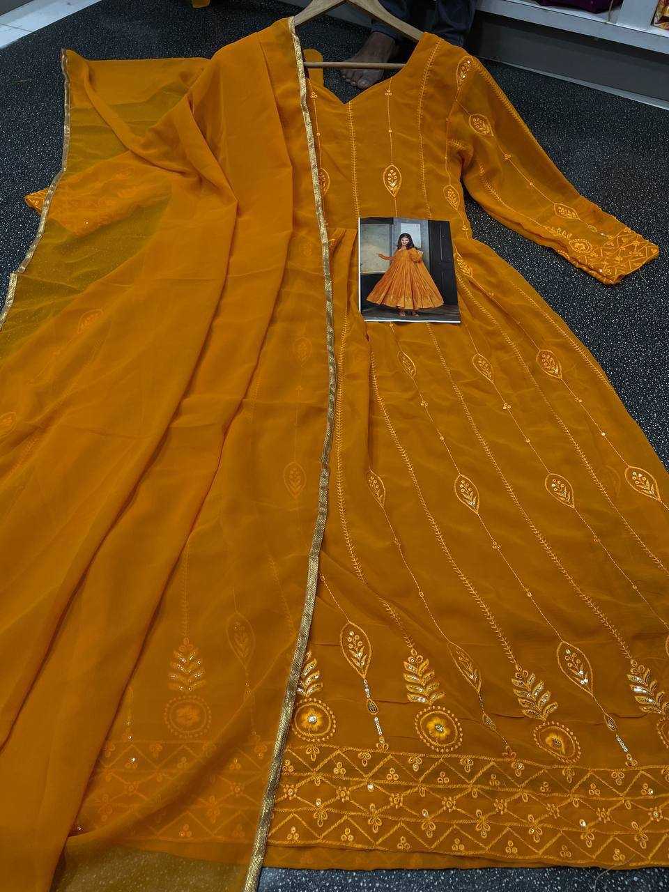 Ynf Georgette KESH544 206 Gowns Wholesale Fancy Gowns Embroidery Gowns Anarkali Gown Party Gowns Manufacturer