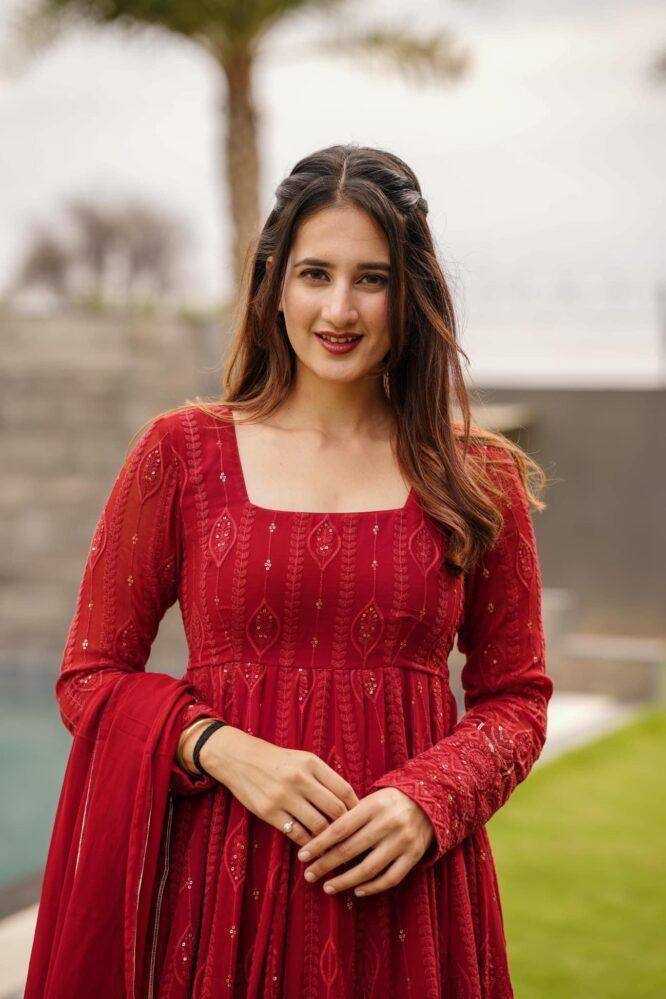Ynf Georgette KESH544 206 Gowns Wholesale Fancy Gowns Embroidery Gowns Anarkali Gown Party Gowns Manufacturer