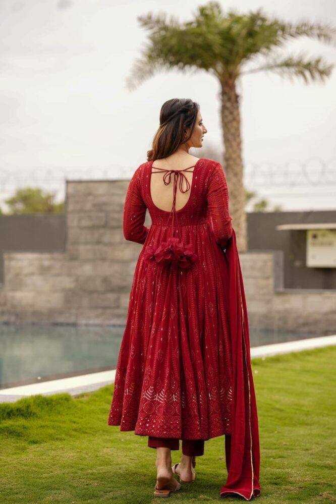Ynf Georgette KESH544 206 Gowns Wholesale Fancy Gowns Embroidery Gowns Anarkali Gown Party Gowns Manufacturer