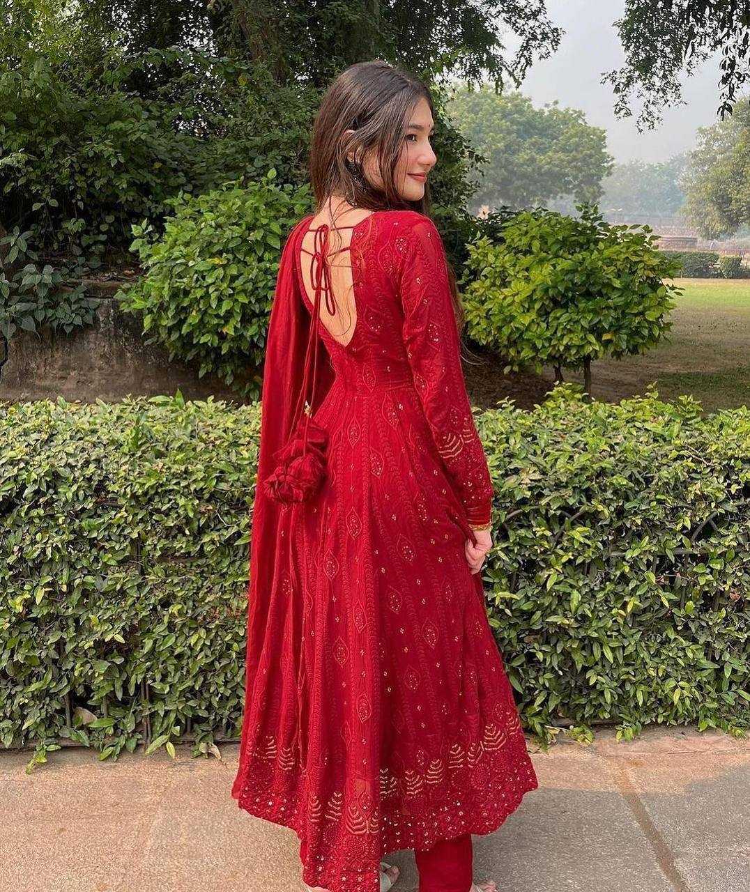 Ynf Georgette KESH544 206 Gowns Wholesale Fancy Gowns Embroidery Gowns Anarkali Gown Party Gowns Manufacturer