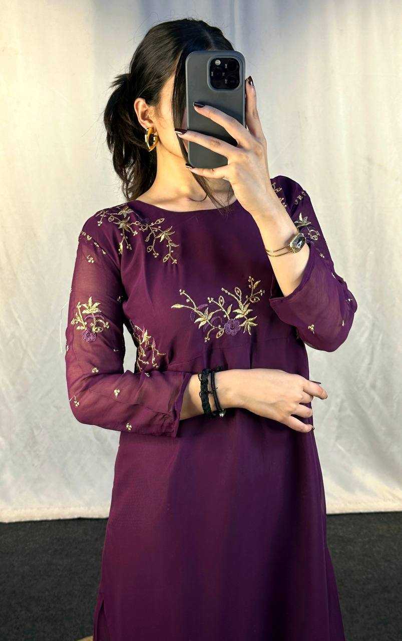 Ynf Georgette KESH544 221 Gowns Wholesale Printed Gowns Fancy Gowns Embroidery Gowns Manufacturer