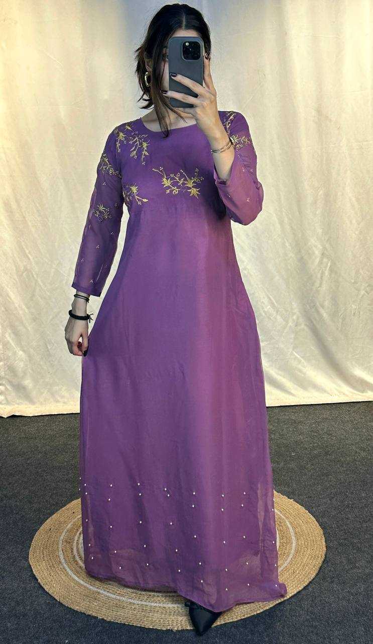 Ynf Georgette KESH544 221 Gowns Wholesale Printed Gowns Fancy Gowns Embroidery Gowns Manufacturer