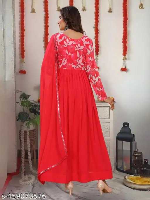Ynf Georgette KESH559 3008 Gowns Western Wears Festive Collections Wholesale Printed Gowns Anarkali Gown Georgette Gown Manufacturer