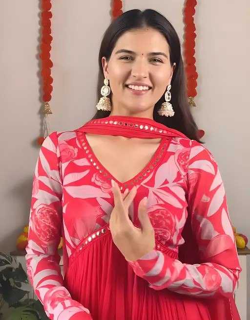 Ynf Georgette KESH559 3008 Gowns Western Wears Festive Collections Wholesale Printed Gowns Anarkali Gown Georgette Gown Manufacturer