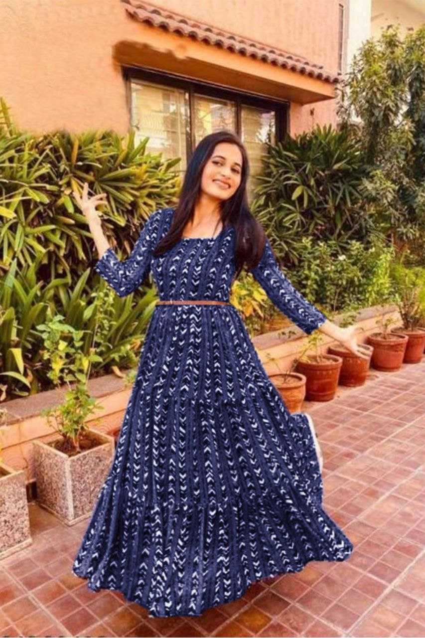 Ynf Georgette KESH559 306 Suits & Dresses Western Wears Festive Collections Wholesale Party Wear Dresses Printed Dresses Georgette Dresses Manufacturer