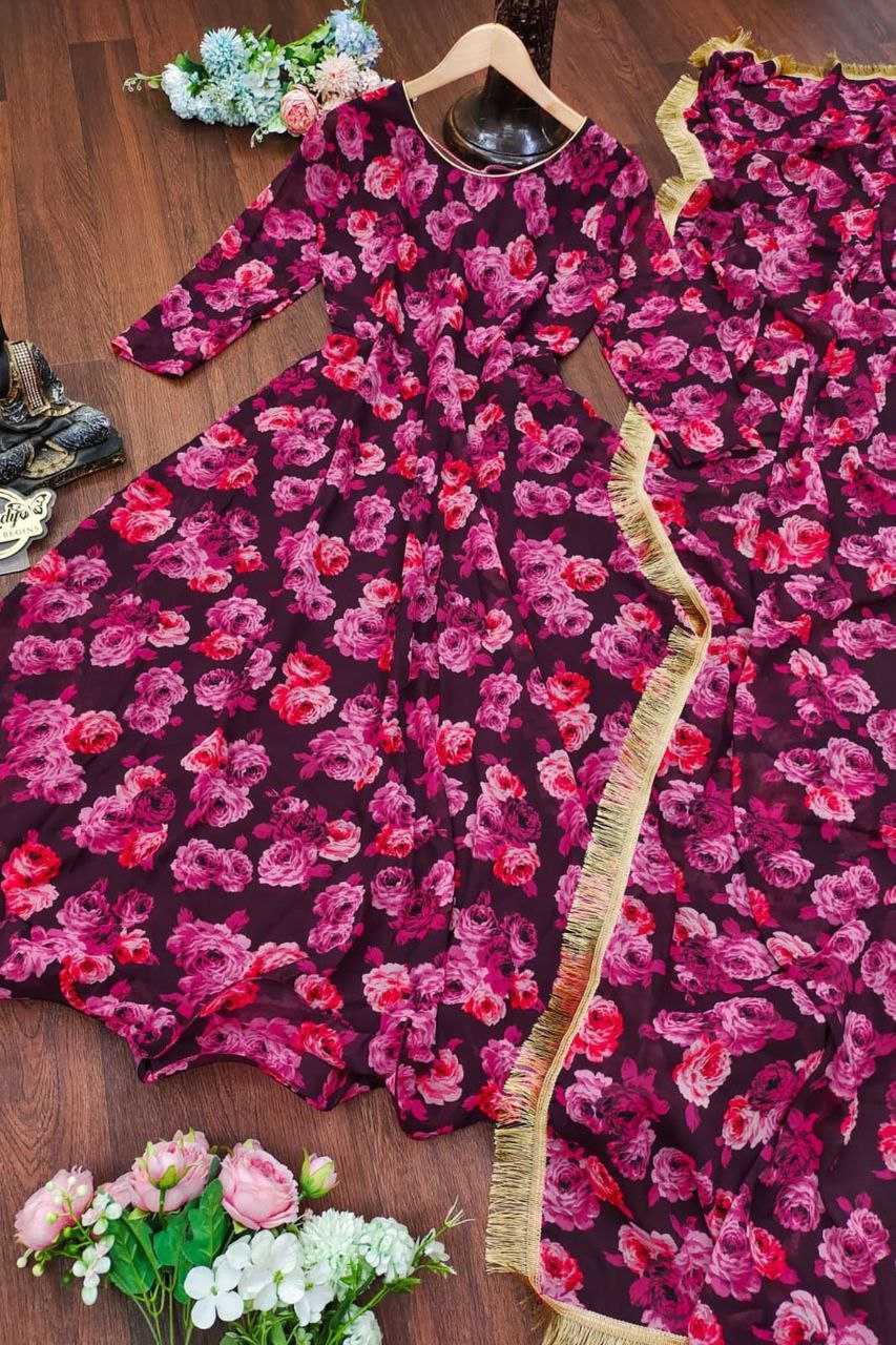Ynf Georgette KESH559 318 Suits & Dresses Western Wears Festive Collections Wholesale Party Wear Dresses Printed Dresses Georgette Dresses Manufacturer