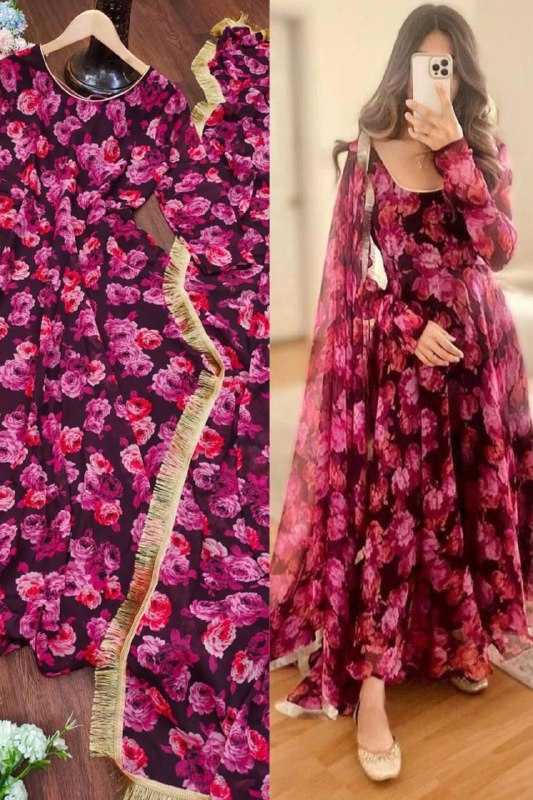 Ynf Georgette KESH559 318 Suits & Dresses Western Wears Festive Collections Wholesale Party Wear Dresses Printed Dresses Georgette Dresses Manufacturer