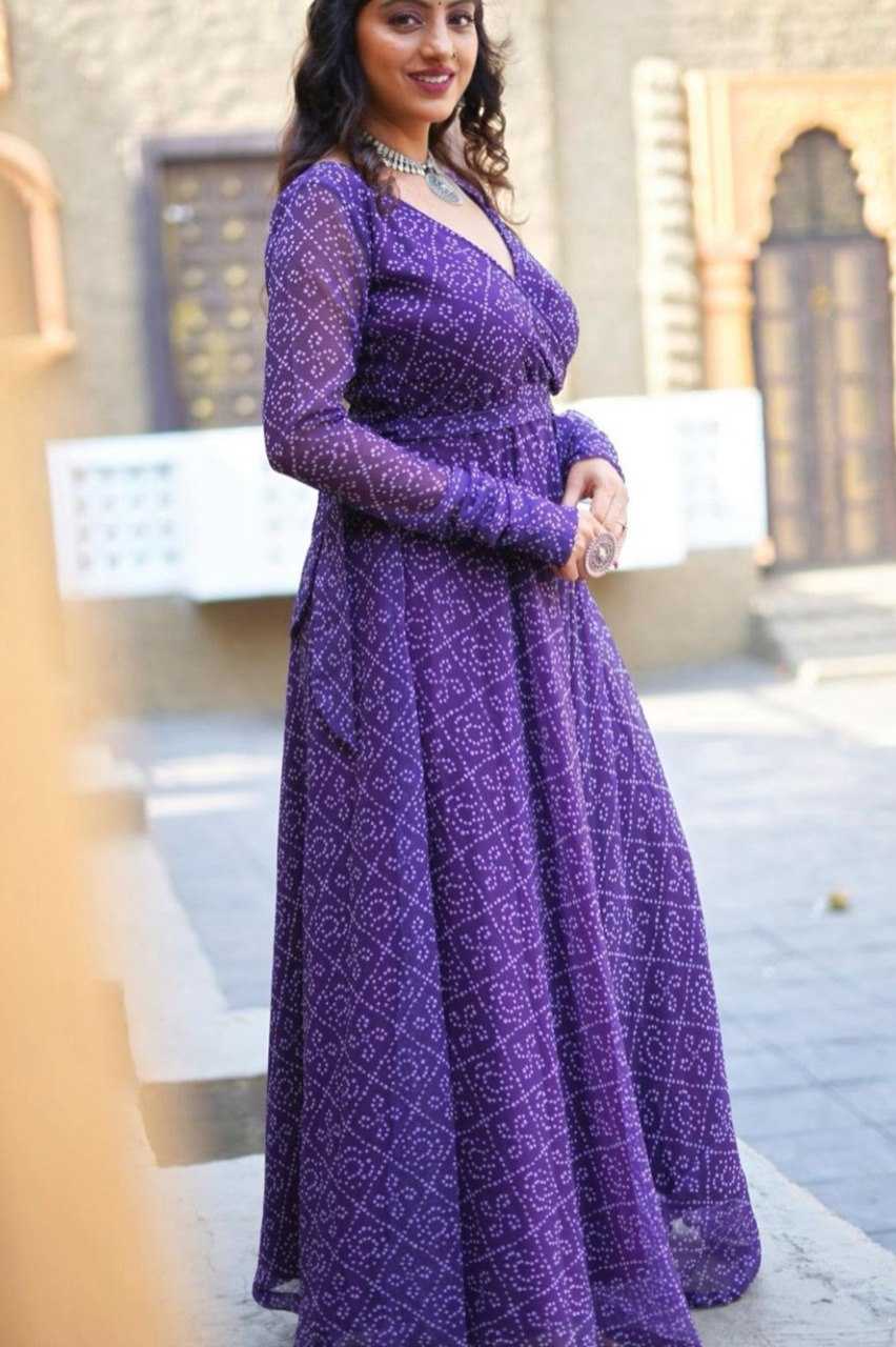 Ynf Georgette KESH559 322 Gowns Western Wears Festive Collections Wholesale Printed Gowns Long Gowns Georgette Gown Manufacturer