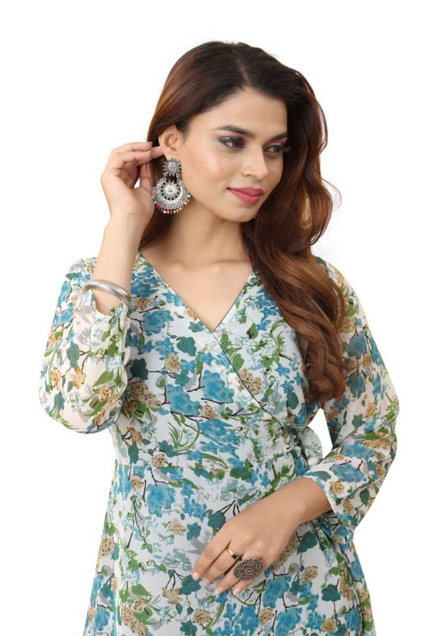 Ynf Georgette KESH559 325 Gowns Wholesale Fancy Gowns Floral Print Gowns Manufacturer