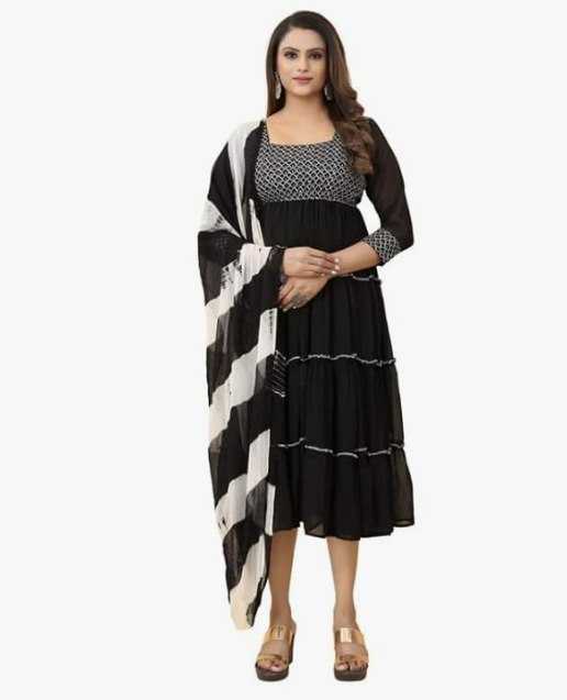 Ynf Georgette KESH559 327 Kurti Wholesale Kurti Bottom With Dupatta Embroidered Kurtis Manufacturer