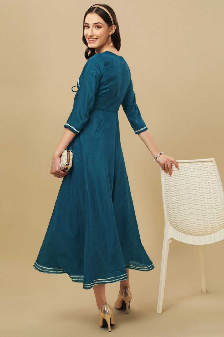 Ynf Georgette KESH559 348 Kurti Western Wears Festive Collections Wholesale Long Kurtis Georgette Kurti Round Neck Kurtis Manufacturer