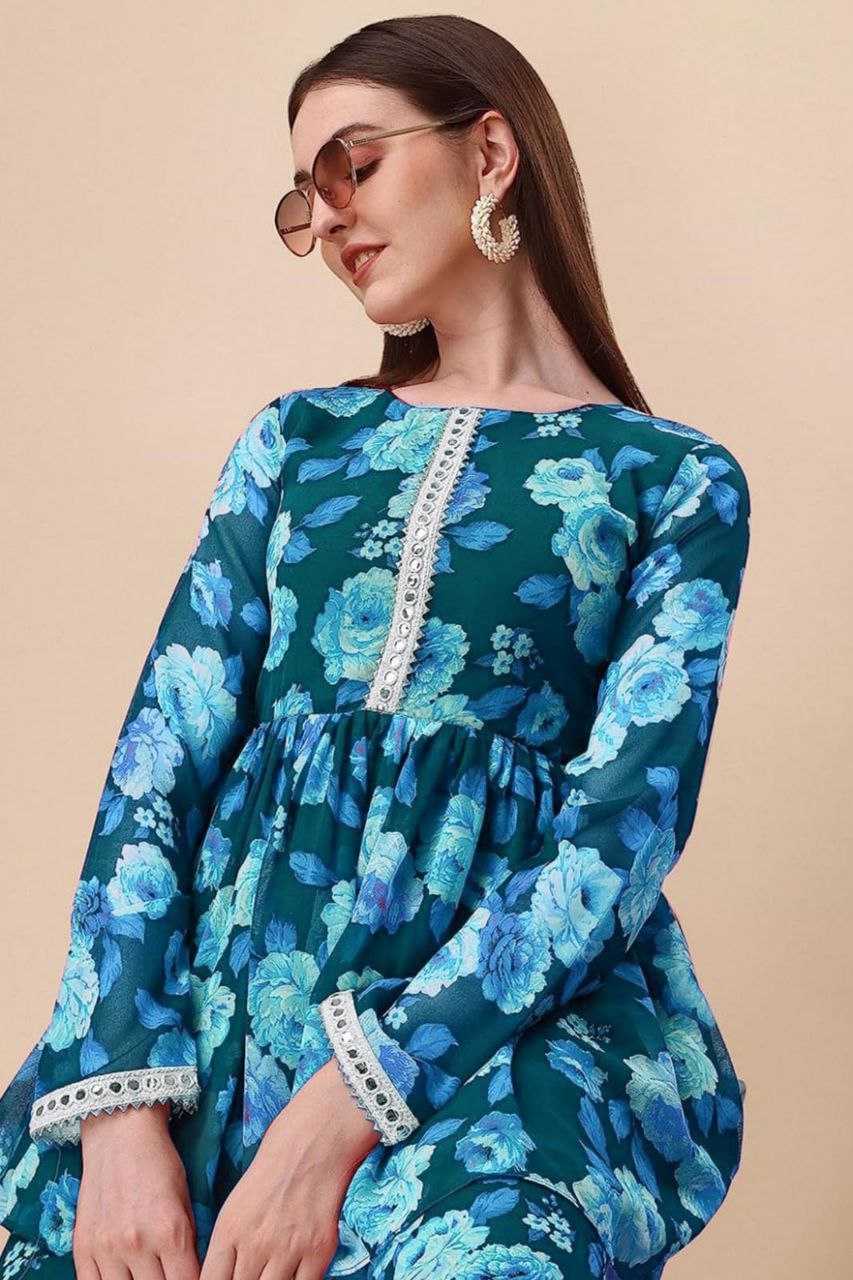 Ynf Georgette KESH559 349 Suits & Dresses Western Wears Festive Collections Wholesale Sharara Salwar Suits Printed Dresses Georgette Dresses Manufacturer