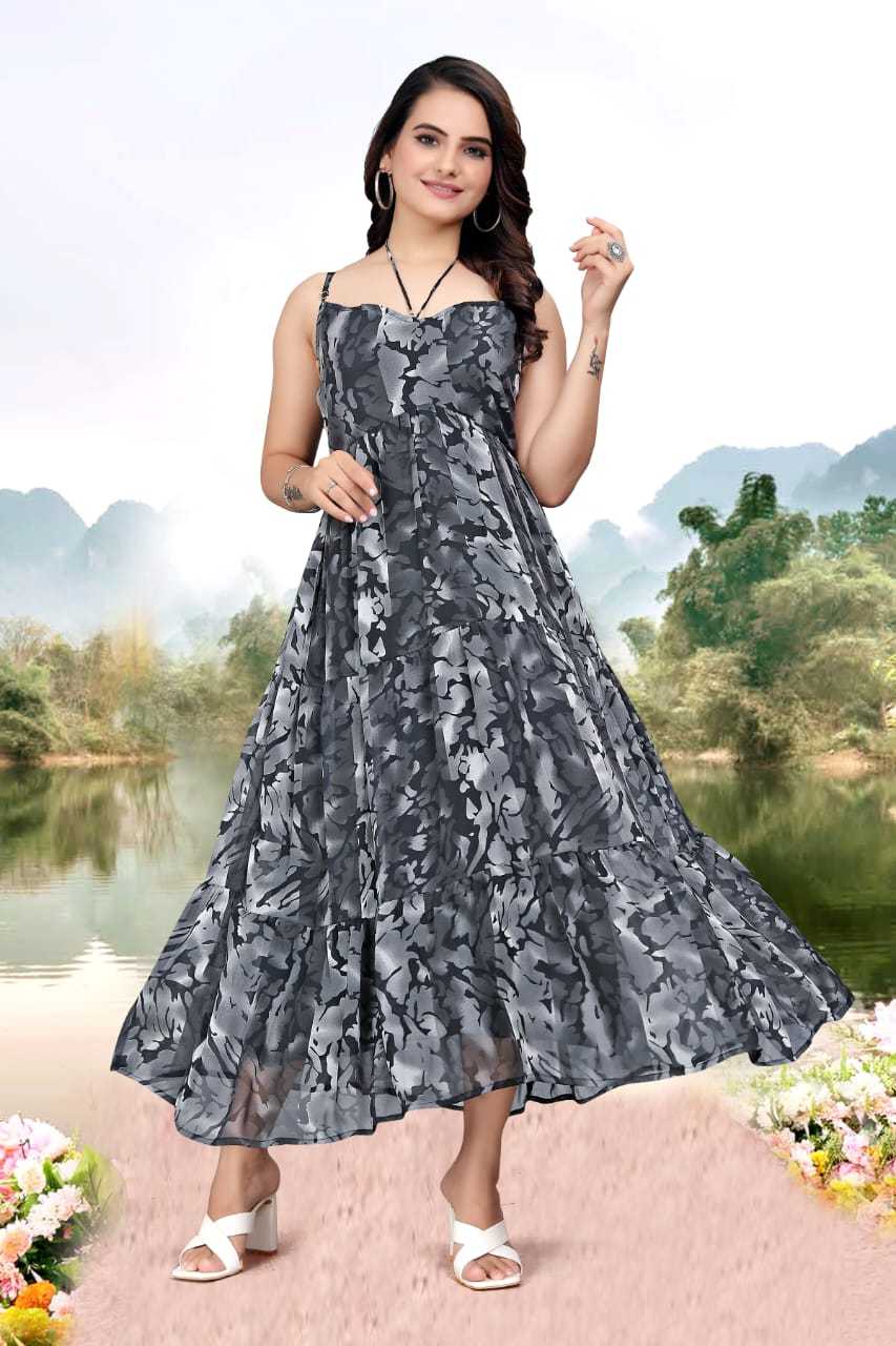 Ynf Georgette KESH559 354 Gowns Wholesale Printed Gowns Long Gowns Manufacturer