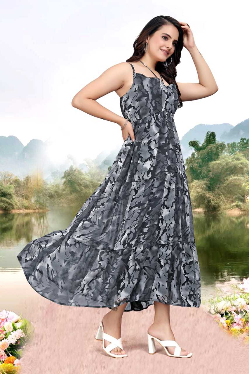 Ynf Georgette KESH559 354 Gowns Wholesale Printed Gowns Long Gowns Manufacturer