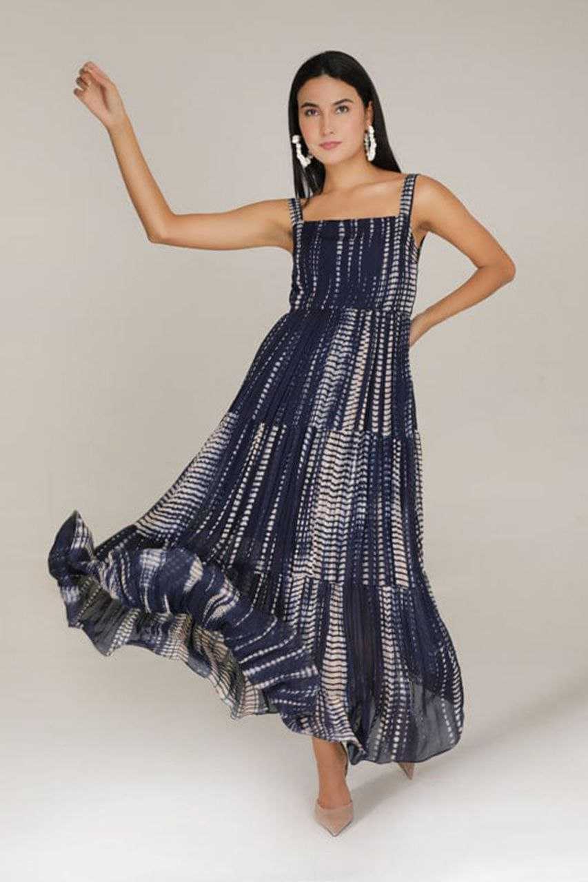 Ynf Georgette KESH559 360 Suits & Dresses Western Wears Festive Collections Wholesale Indo Western Dresses Georgette Dresses Sleeveless Dresses Manufacturer
