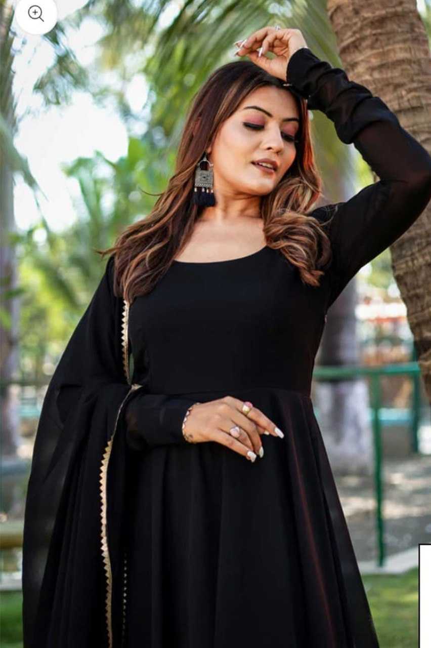 Ynf Georgette KESH559 363 Gowns Western Wears Festive Collections Wholesale Long Gowns Georgette Gown Full Sleeve Gowns Manufacturer