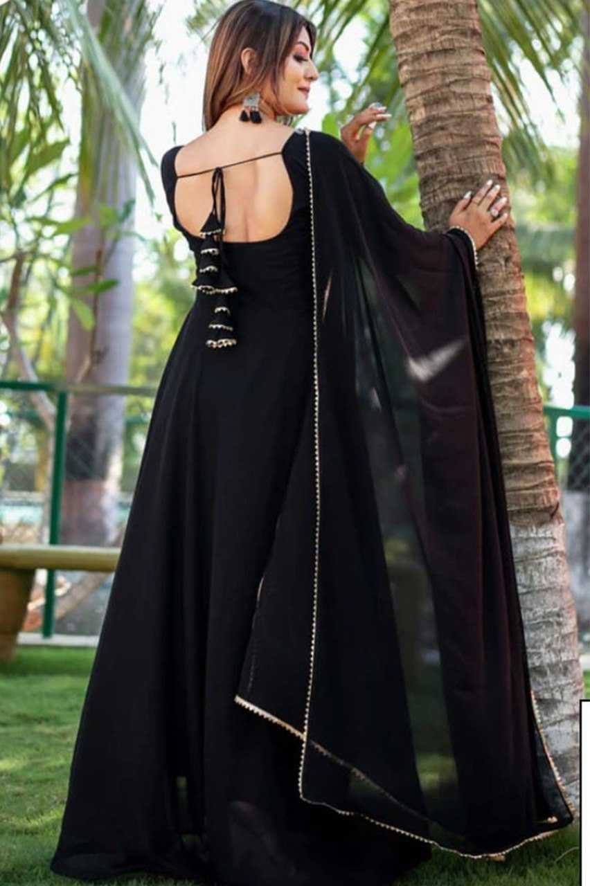 Ynf Georgette KESH559 363 Gowns Western Wears Festive Collections Wholesale Long Gowns Georgette Gown Full Sleeve Gowns Manufacturer