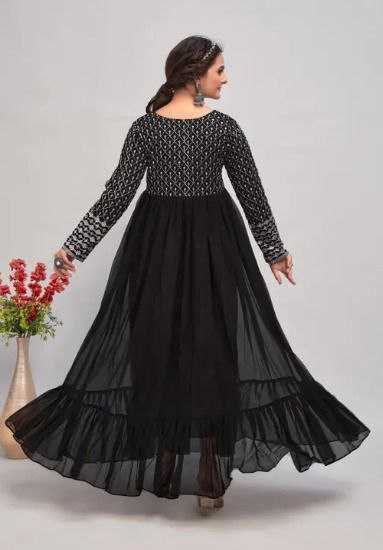 Ynf Georgette KESH559 385 Gowns Western Wears Festive Collections Wholesale Anarkali Gown Georgette Gown Full Sleeve Gowns Manufacturer
