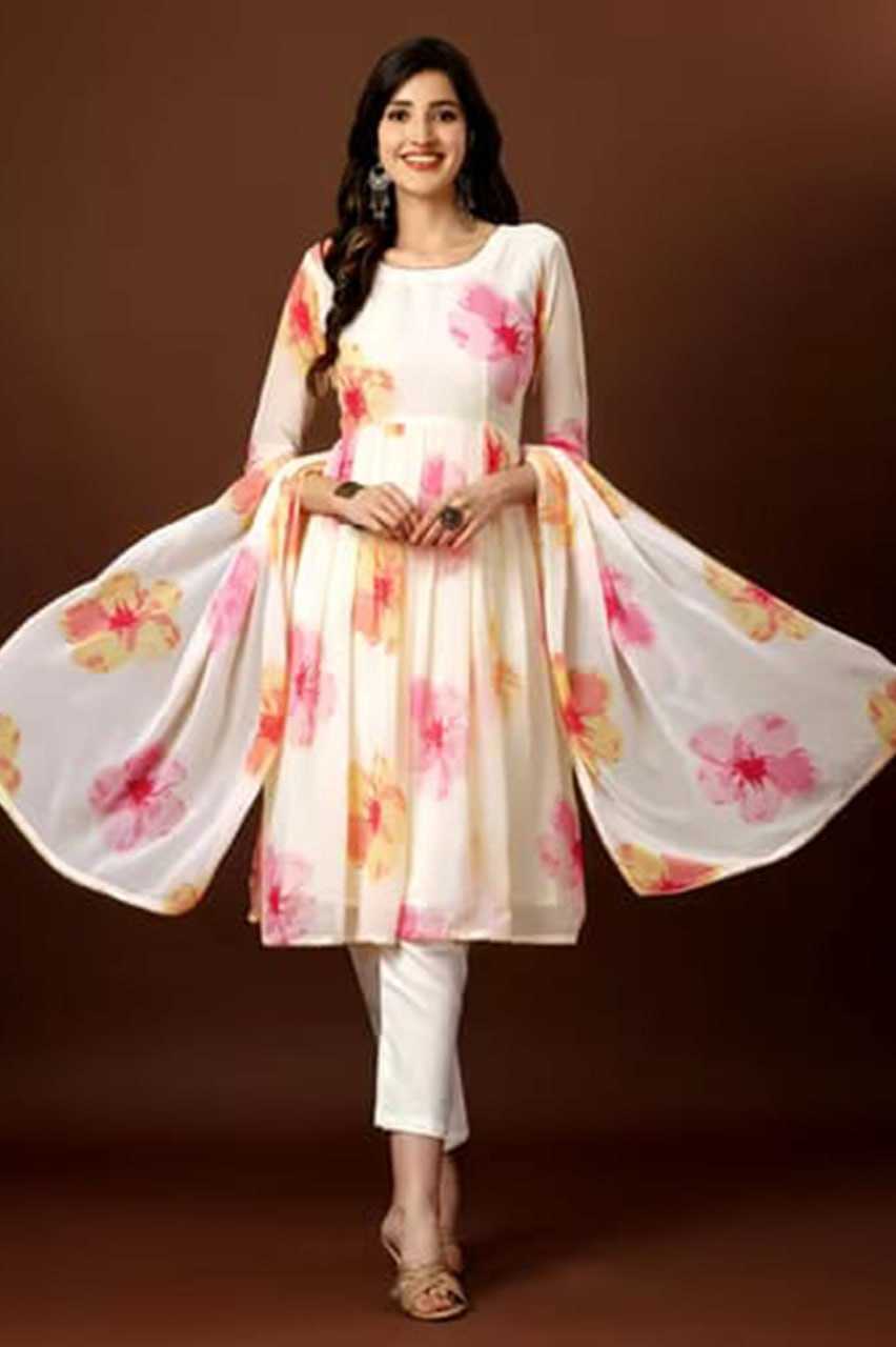Ynf Georgette KESH559 712 Suits & Dresses Western Wears Festive Collections Wholesale Printed Suits Georgette Dresses Anarkali Dresses Manufacturer