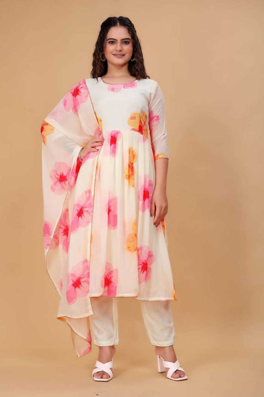 Ynf Georgette KESH559 712 Suits & Dresses Western Wears Festive Collections Wholesale Printed Suits Georgette Dresses Anarkali Dresses Manufacturer