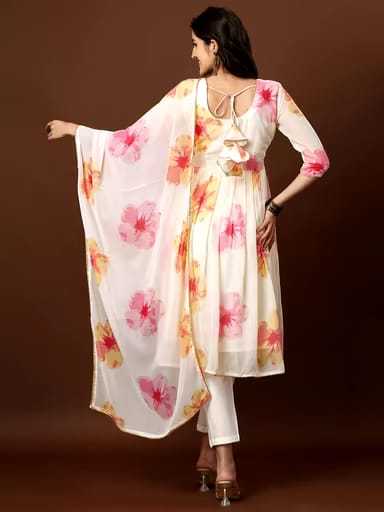 Ynf Georgette KESH559 712 Suits & Dresses Western Wears Festive Collections Wholesale Printed Suits Georgette Dresses Anarkali Dresses Manufacturer