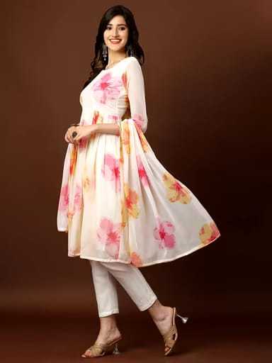 Ynf Georgette KESH559 712 Suits & Dresses Western Wears Festive Collections Wholesale Printed Suits Georgette Dresses Anarkali Dresses Manufacturer