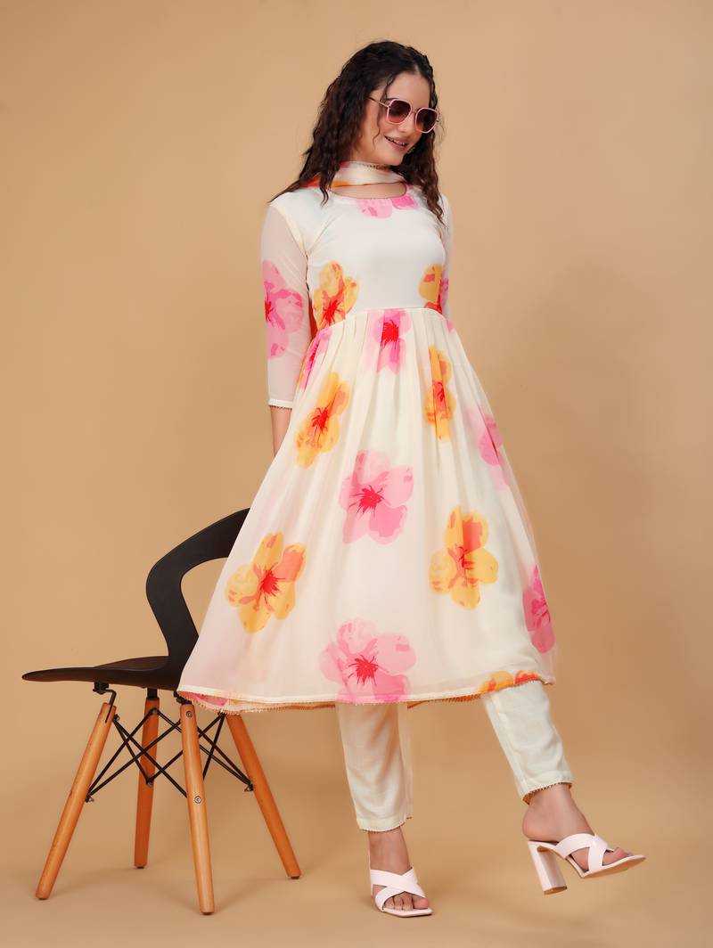 Ynf Georgette KESH559 712 Suits & Dresses Western Wears Festive Collections Wholesale Printed Suits Georgette Dresses Anarkali Dresses Manufacturer