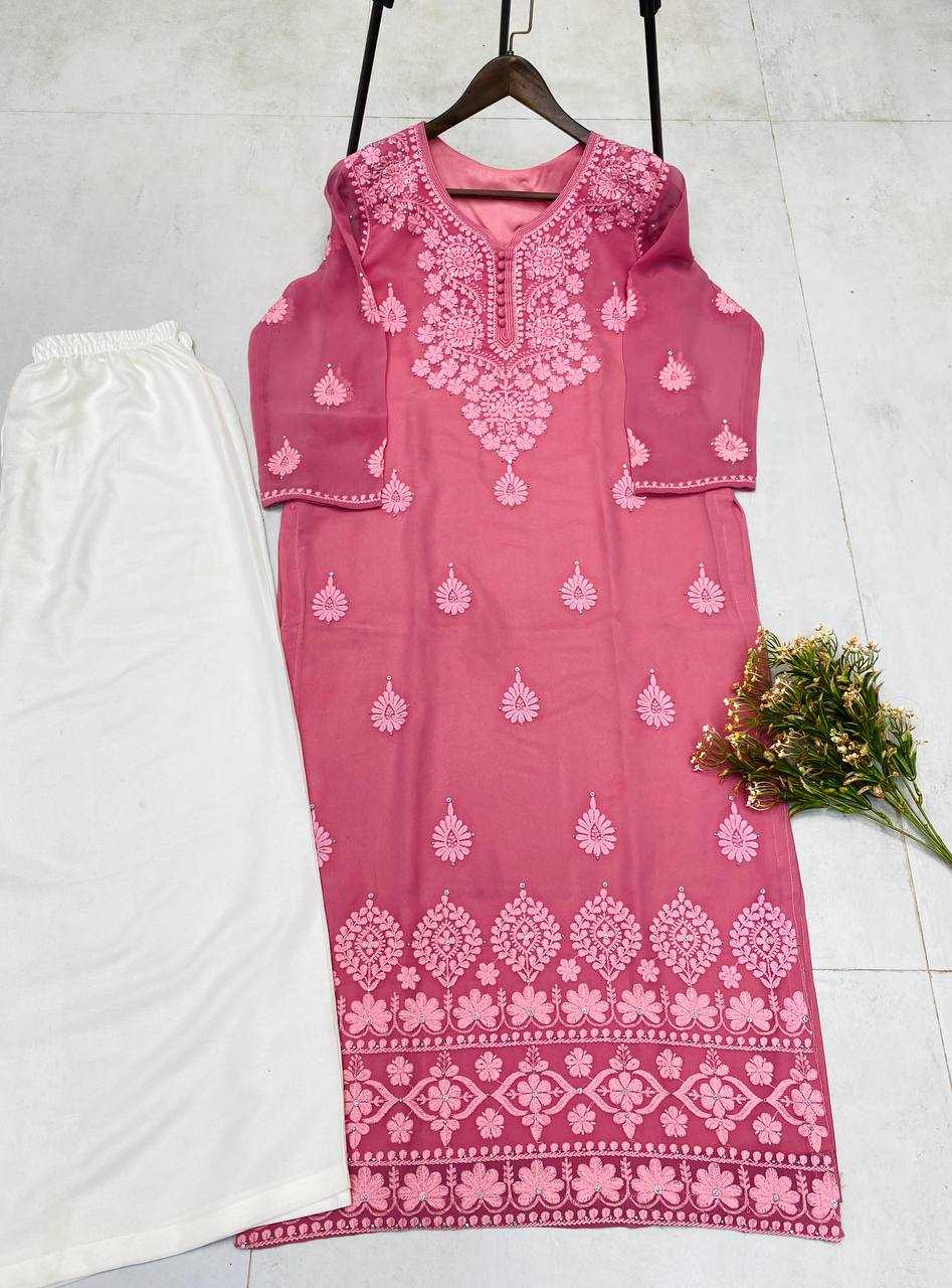 Ynf Georgette RIN110 306 Suits & Dresses Wedding Collections Festive Collections Wholesale Embroidery Suits Palazzo Suit Georgette Suit Manufacturer