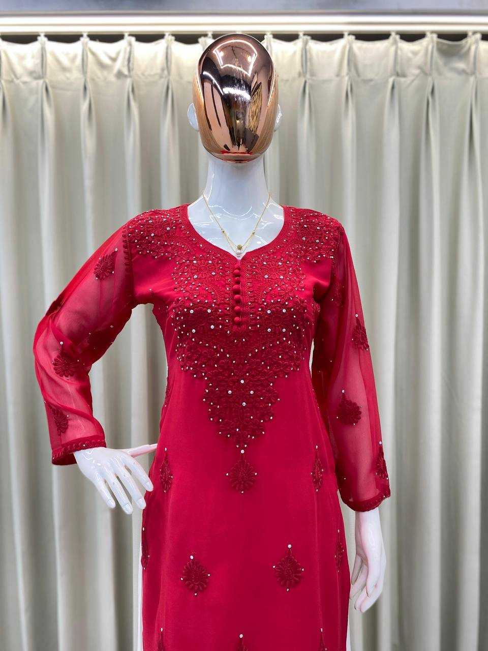 Ynf Georgette RIN110 306 Suits & Dresses Wedding Collections Festive Collections Wholesale Embroidery Suits Palazzo Suit Georgette Suit Manufacturer