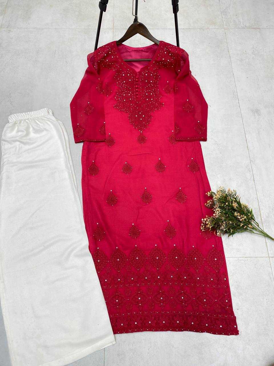 Ynf Georgette RIN110 306 Suits & Dresses Wedding Collections Festive Collections Wholesale Embroidery Suits Palazzo Suit Georgette Suit Manufacturer