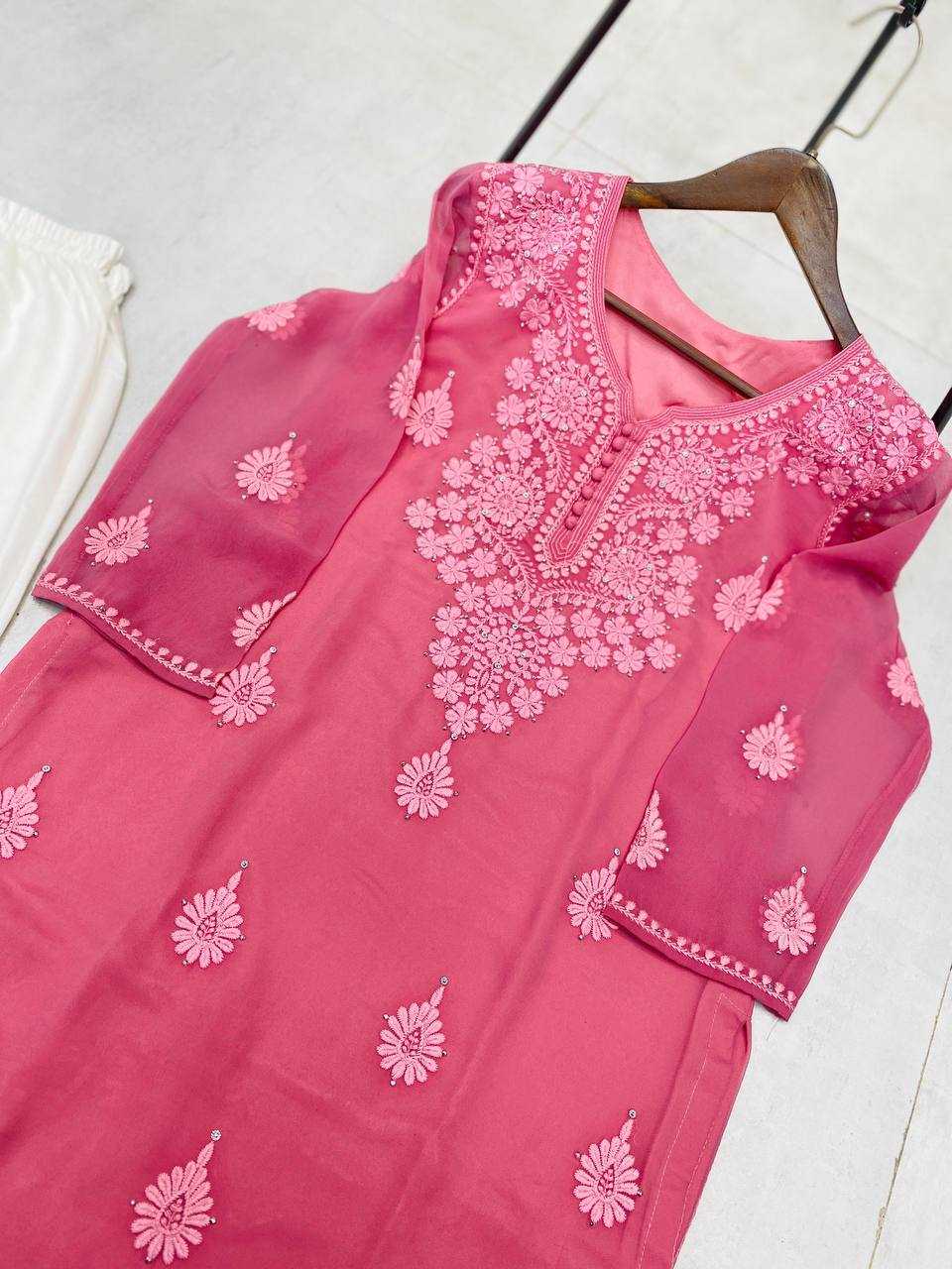 Ynf Georgette RIN110 306 Suits & Dresses Wedding Collections Festive Collections Wholesale Embroidery Suits Palazzo Suit Georgette Suit Manufacturer