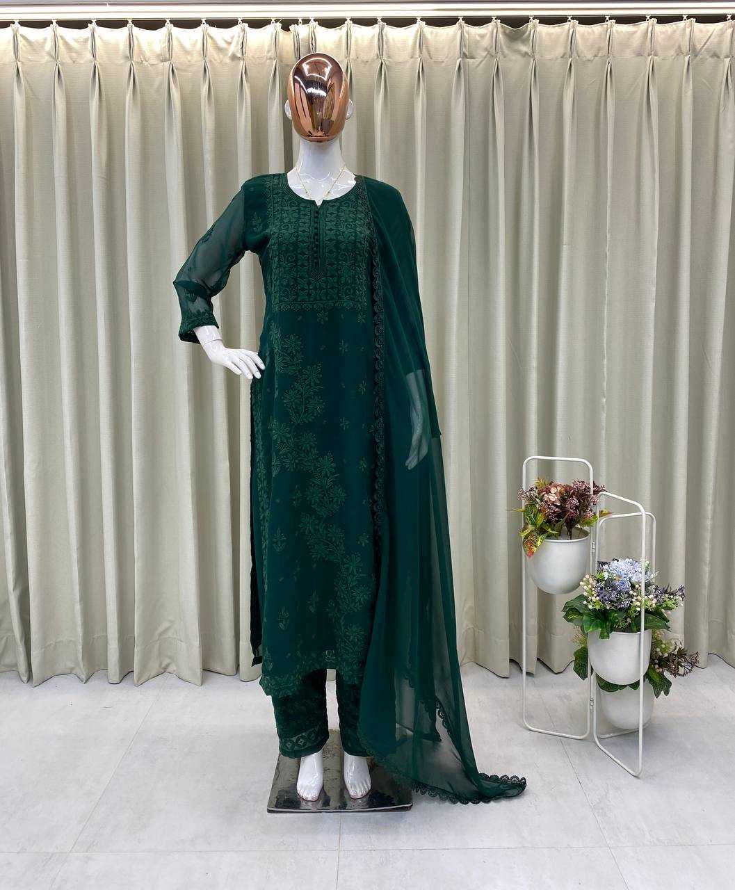 Ynf Georgette RIN110 324 Suits & Dresses Wedding Collections Festive Collections Wholesale Georgette Suit Designer Suits Embroidered Suits Manufacturer
