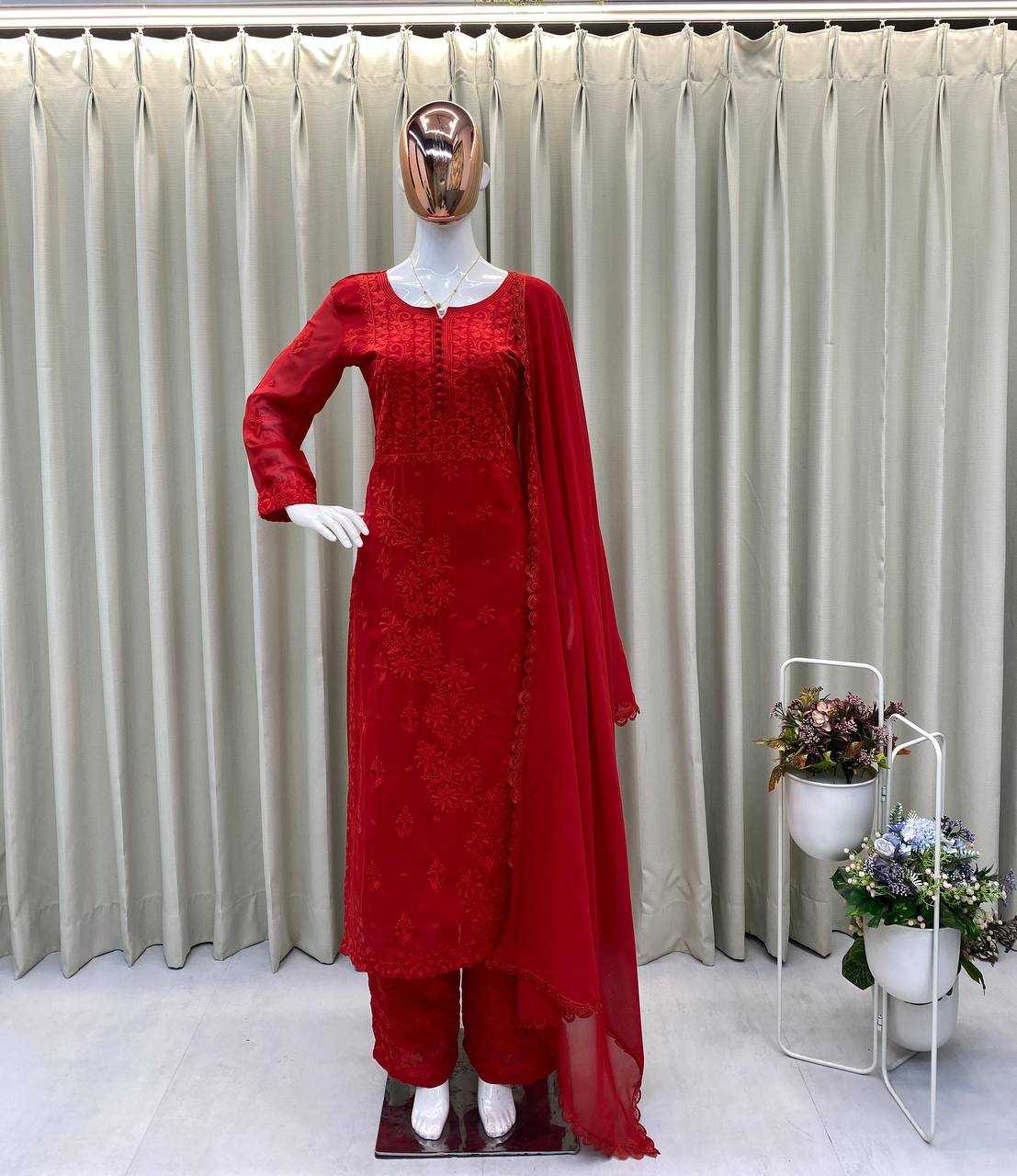 Ynf Georgette RIN110 324 Suits & Dresses Wedding Collections Festive Collections Wholesale Georgette Suit Designer Suits Embroidered Suits Manufacturer