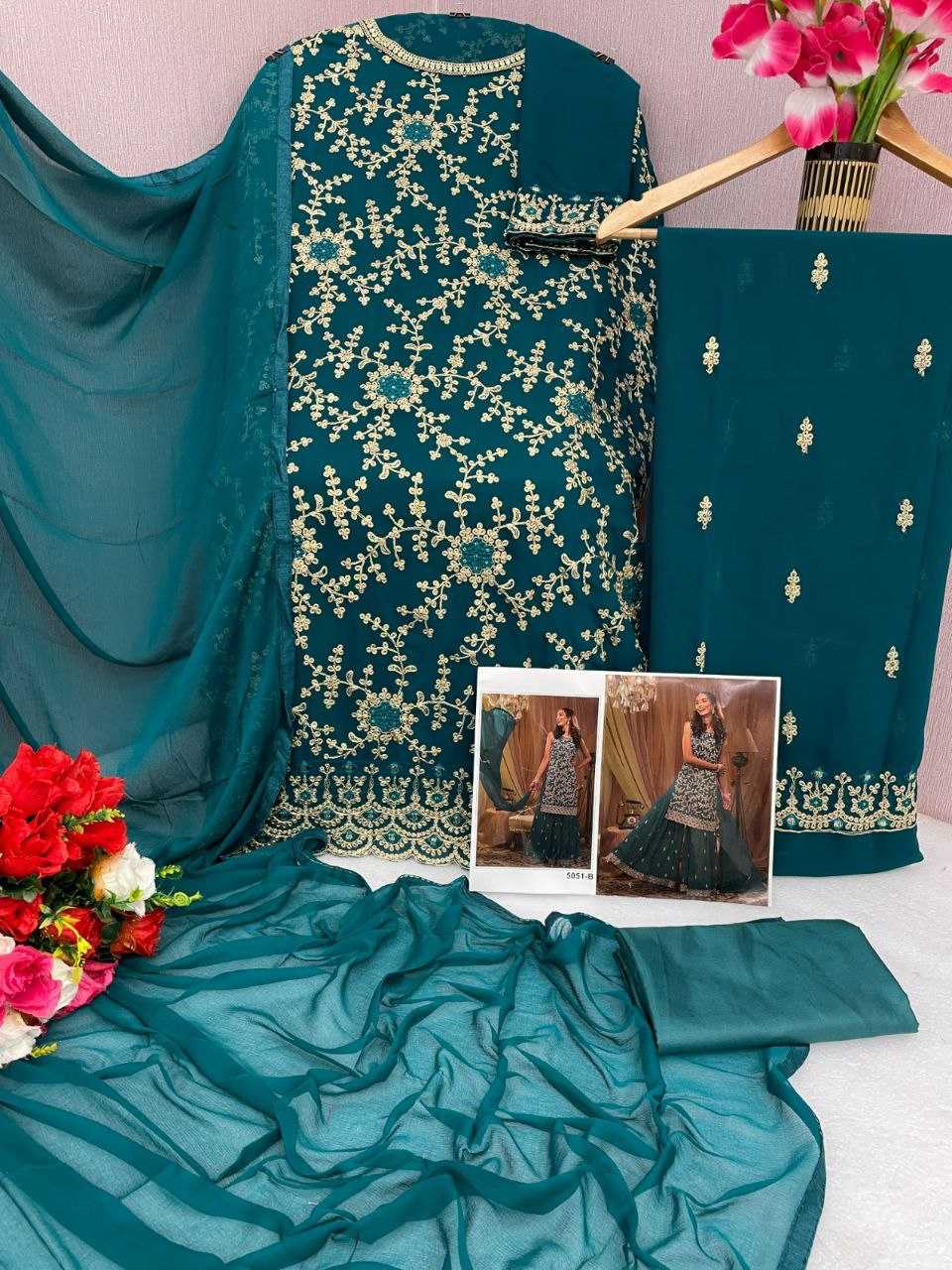 Ynf Georgette RIN131 5051 Suits & Dresses Wholesale Ladies Suits Sharara Salwar Suits Embroidery Suits Zari Work Suit Manufacturer