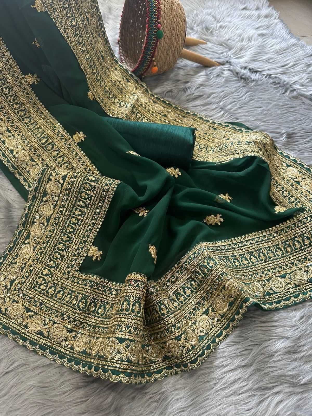 Ynf Georgette RIN134 0196 Sarees Wholesale Designer Sarees Georgette Sarees Embroidered Sarees Manufacturer