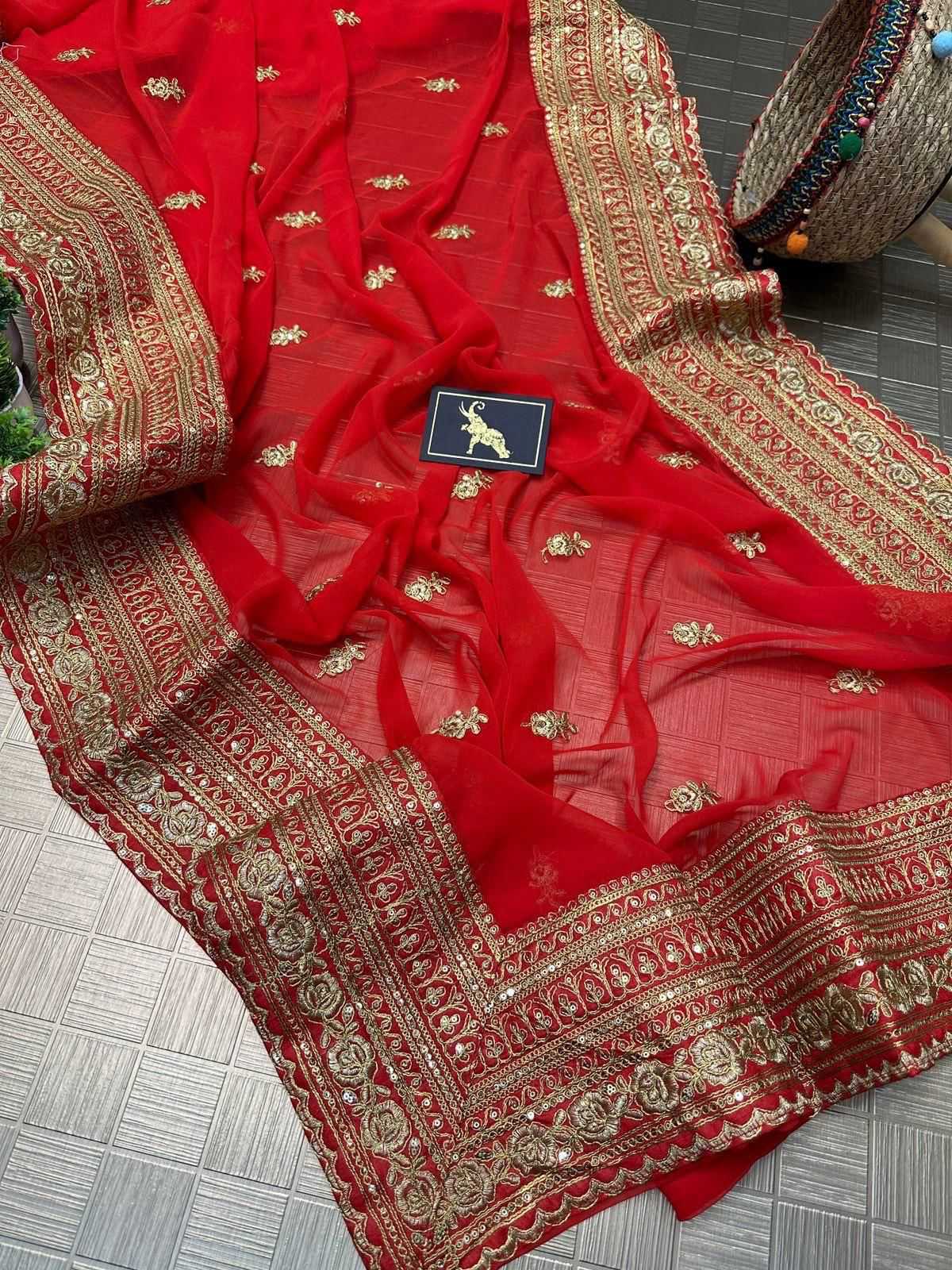 Ynf Georgette RIN134 0196 Sarees Wholesale Designer Sarees Georgette Sarees Embroidered Sarees Manufacturer