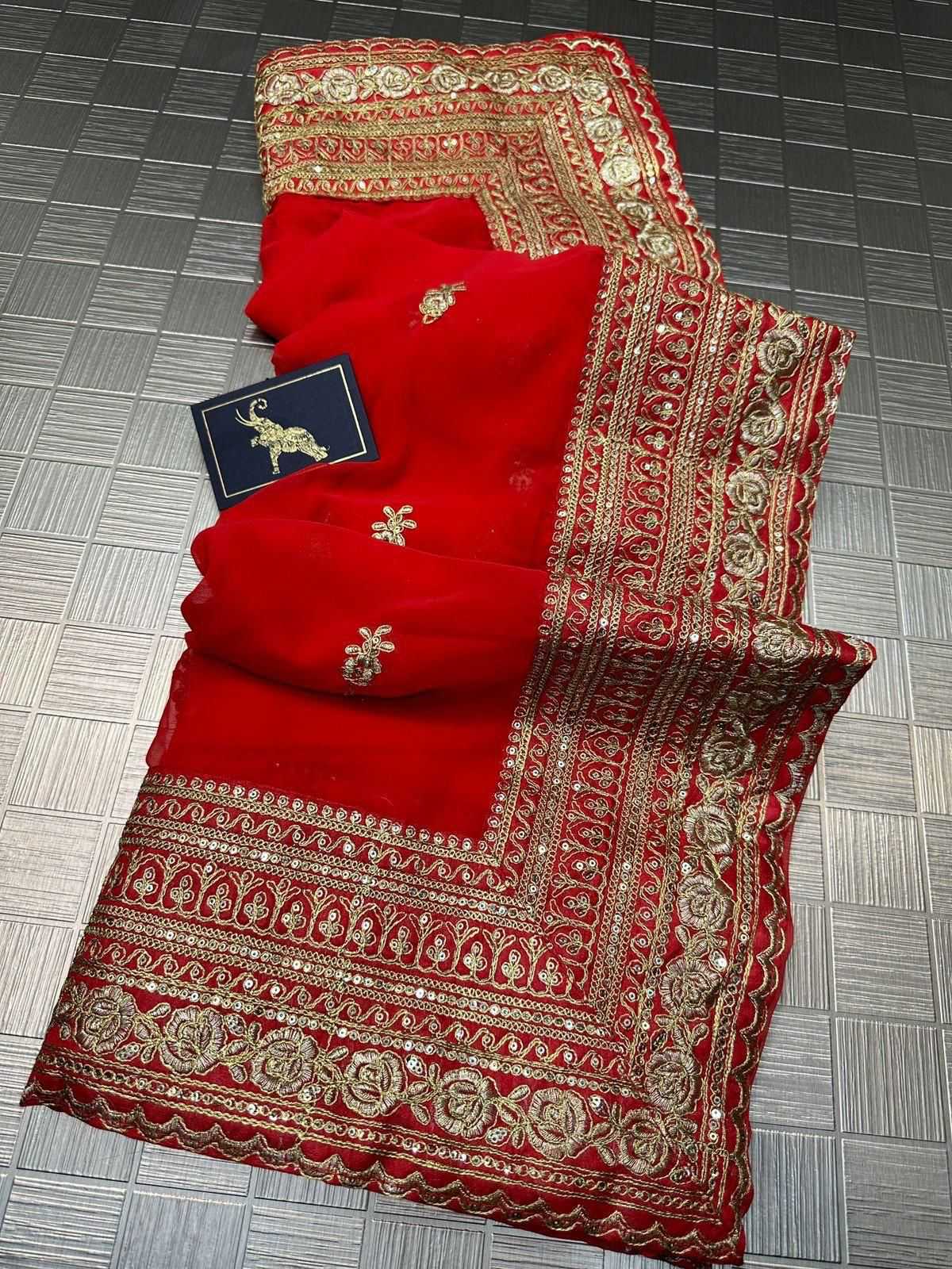 Ynf Georgette RIN134 0196 Sarees Wholesale Designer Sarees Georgette Sarees Embroidered Sarees Manufacturer