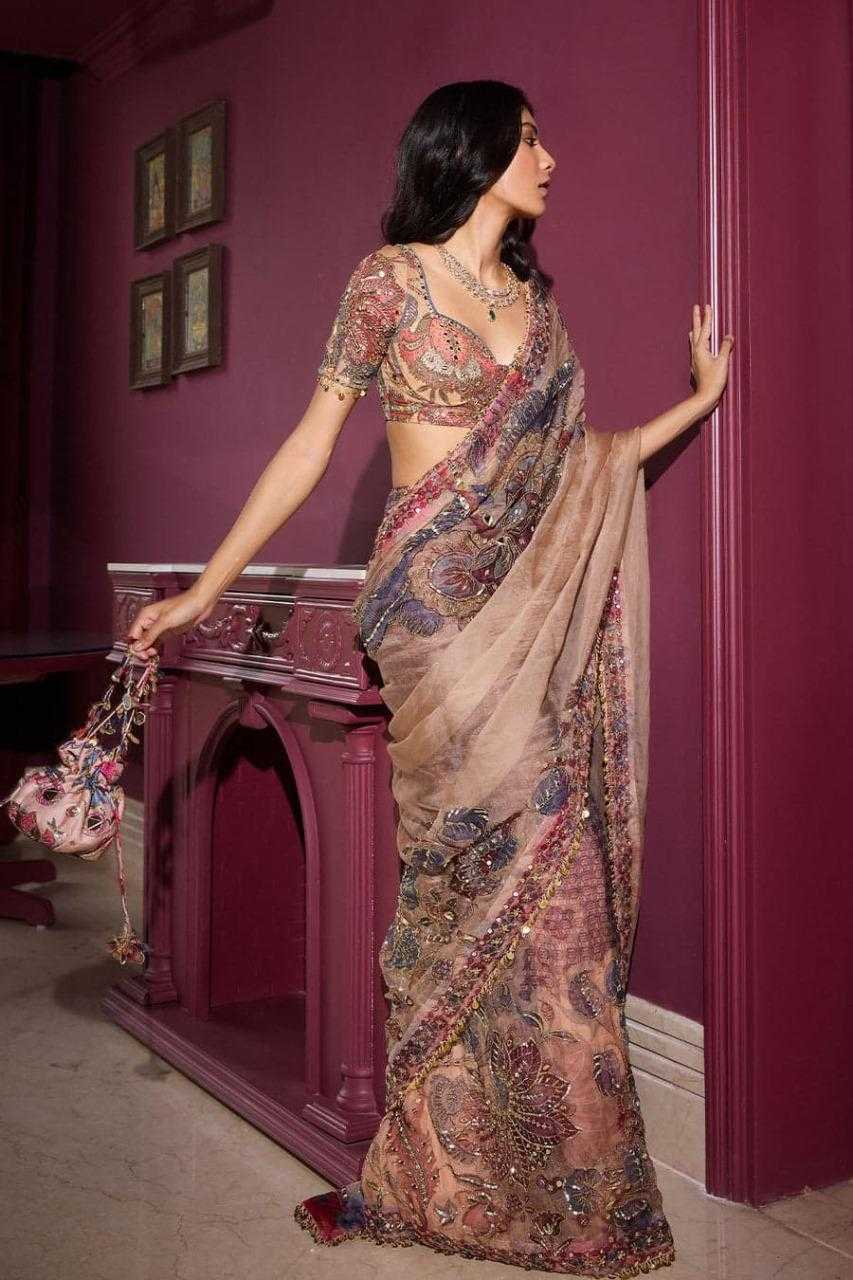 Ynf Georgette RIN134 SONIA Sarees Wholesale Printed Sarees Georgette Sarees Mirror Work Saree Manufacturer
