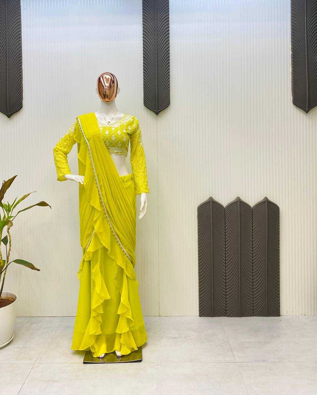 Ynf Georgette RIN141 1962 Sarees Wedding Collections Festive Collections Wholesale Designer Sarees Georgette Sarees Sarees With Blouse Manufacturer