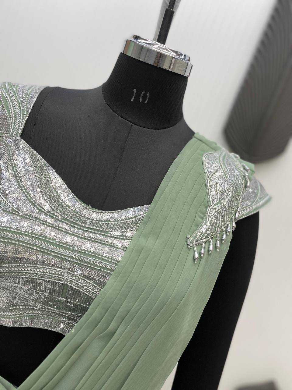 Ynf Georgette RIN141 1965 Sarees Wholesale Ready To Wear Sarees Party Wear Sarees Fancy Sarees Manufacturer