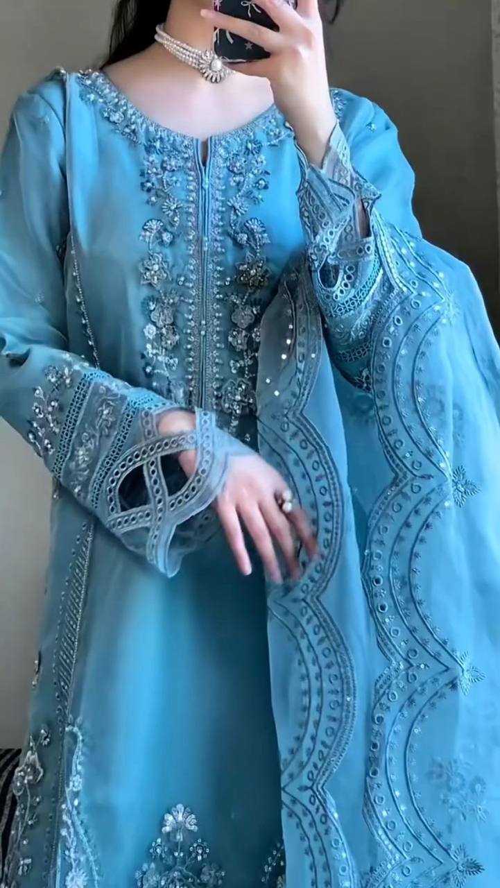 Ynf Georgette RIN141 1974 Suits & Dresses Wholesale Embroidery Suits Georgette Suit Designer Suits Manufacturer