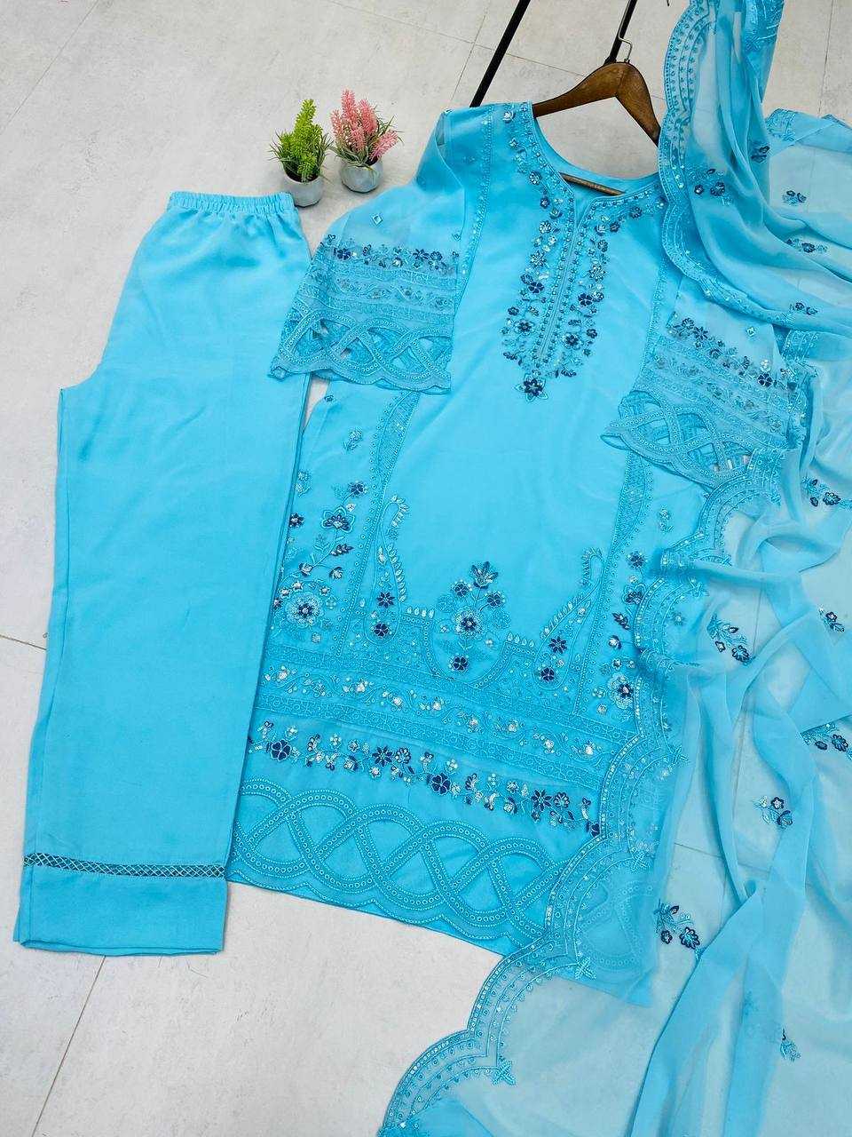 Ynf Georgette RIN141 1974 Suits & Dresses Wholesale Embroidery Suits Georgette Suit Designer Suits Manufacturer