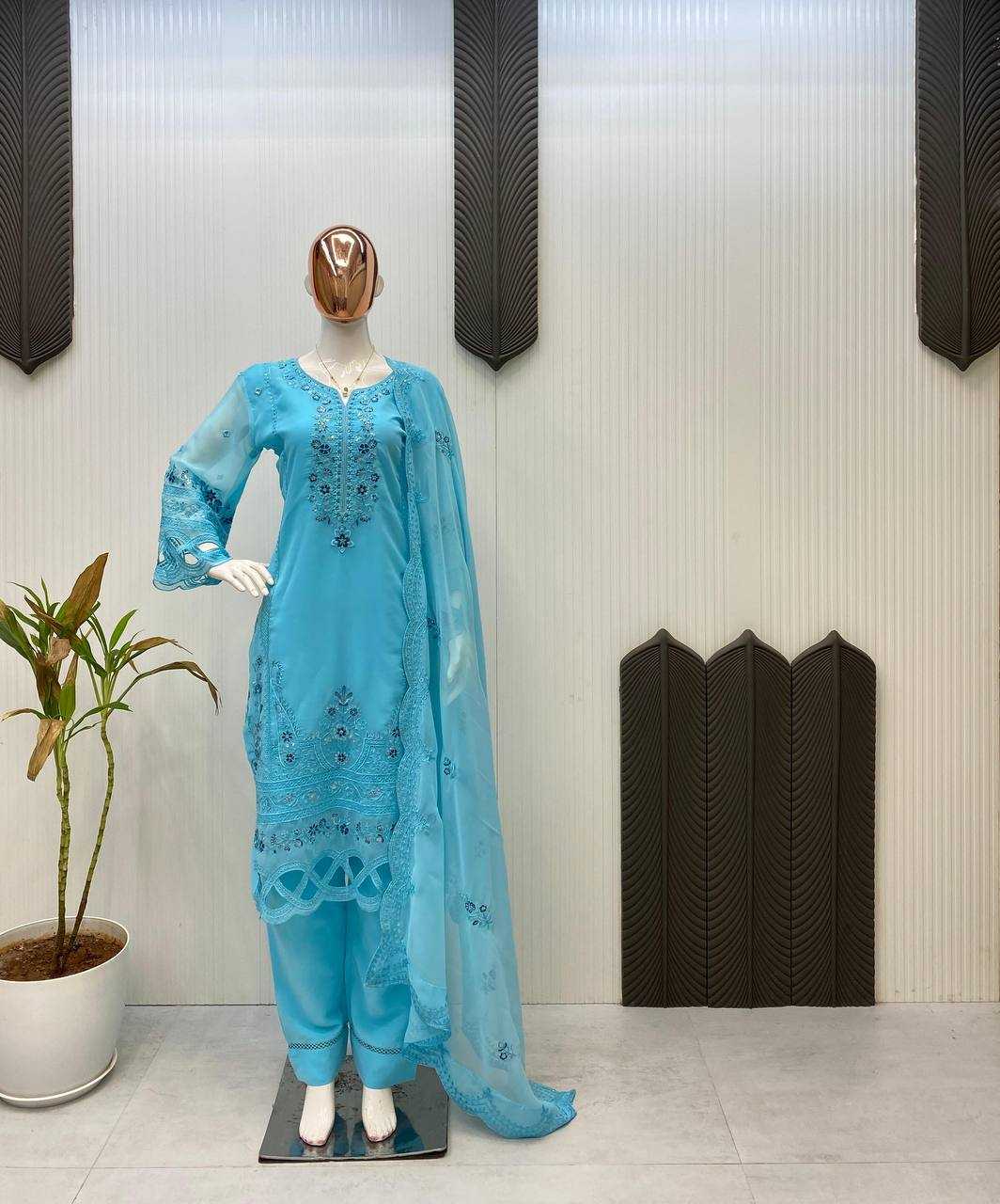 Ynf Georgette RIN141 1974 Suits & Dresses Wholesale Embroidery Suits Georgette Suit Designer Suits Manufacturer