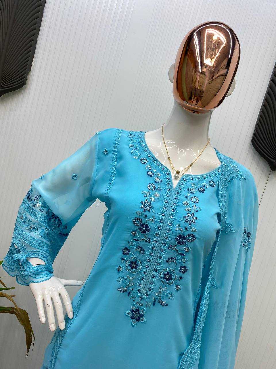 Ynf Georgette RIN141 1974 Suits & Dresses Wholesale Embroidery Suits Georgette Suit Designer Suits Manufacturer